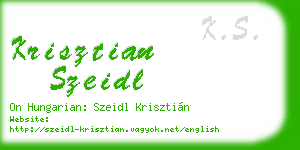 krisztian szeidl business card