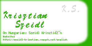 krisztian szeidl business card